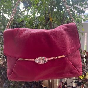 Coach Maddison Rich Red Leather Shoulder Bag